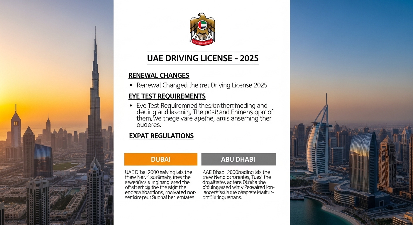 UAE Driving License New Rules 2025 – Full Guide for Drivers