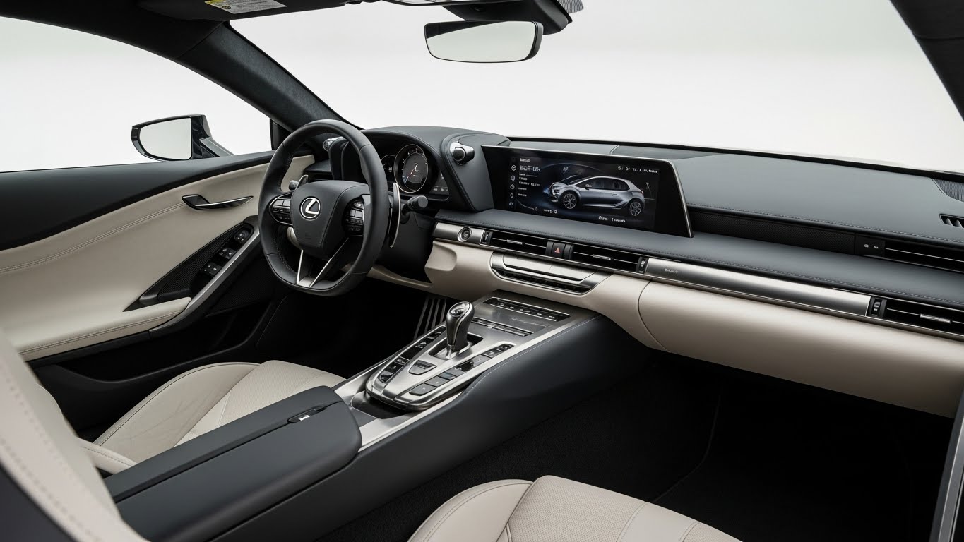 Interior Innovation and Driver-Focused Tech
Although Lexus has revealed only teaser images so far, the interior is expected to reflect a driver-centric philosophy.
Cockpit and Interface
The cabin likely includes digital driver displays, touch-sensitive controls, and minimalistic design cues that prioritize focus and performance. Moreover, ergonomic seating and a low seating position may enhance driver engagement and control.
Connectivity and Future-Ready Features
In addition, advanced connectivity features, intuitive software interface, and potential software-defined driving modes are expected to make the LFA Concept as smart as it is fast.