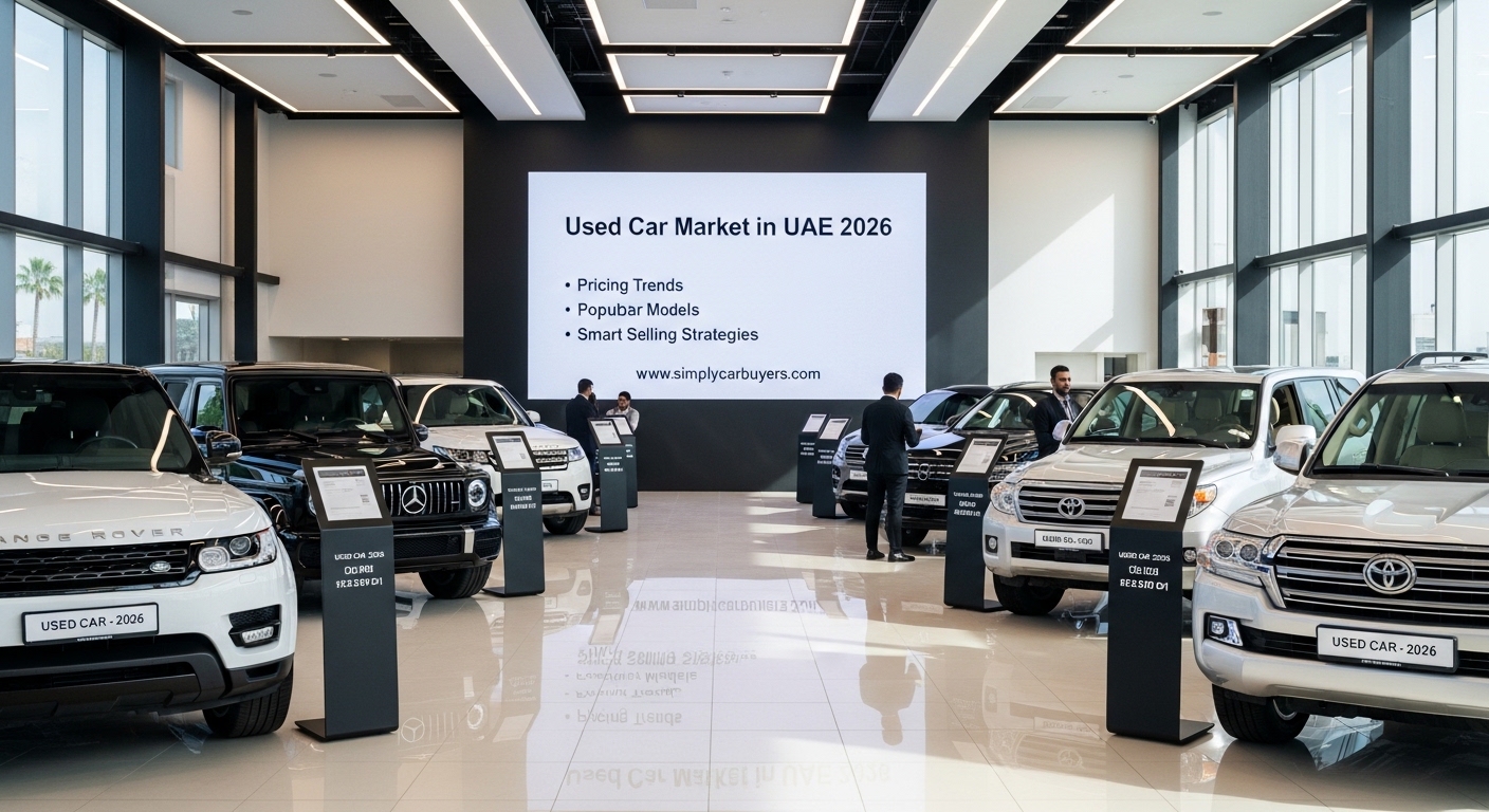 Used Car Market in UAE 2026 SUV cars in Dubai showroom