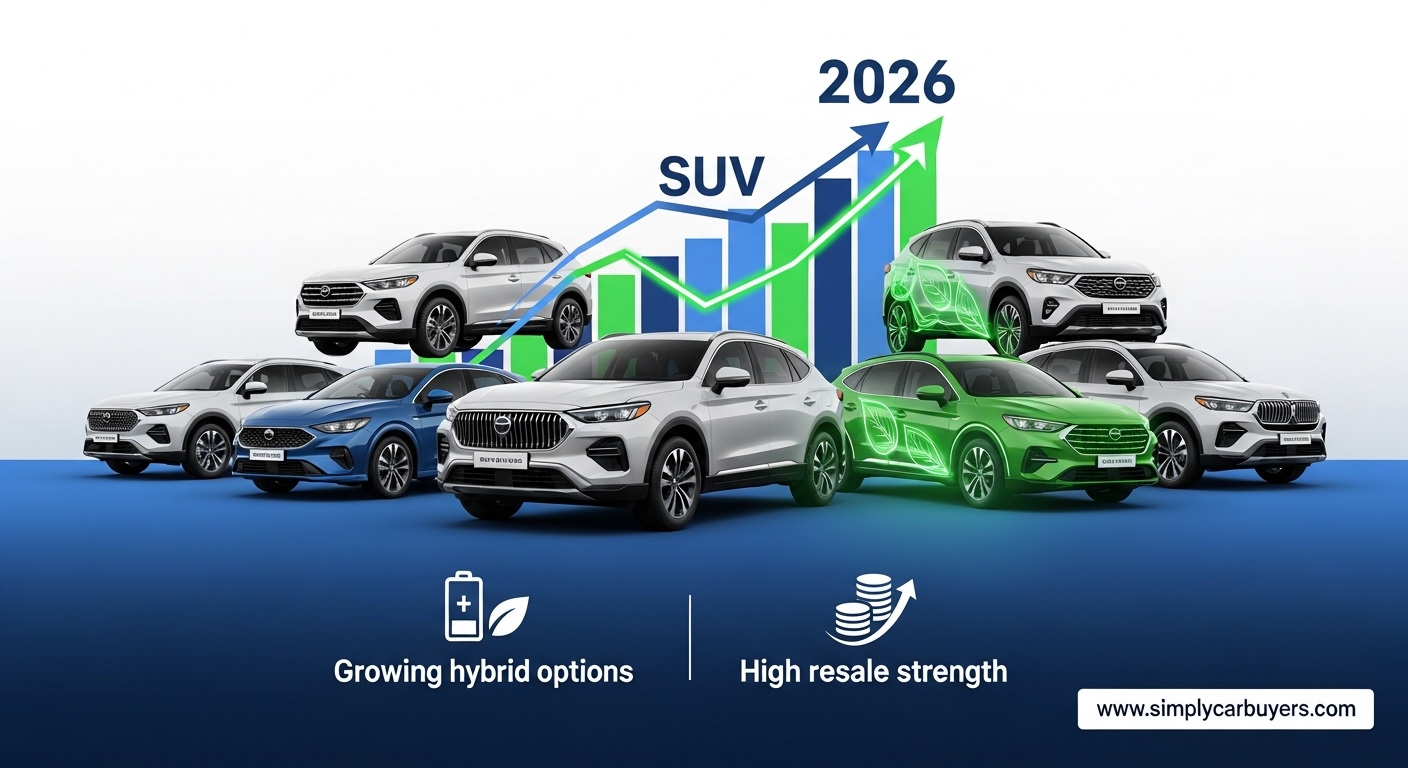 SUV Market in UAE 2026 family SUV driving in Dubai highway