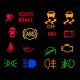 Car dashboard lights