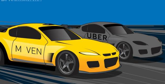 Uber and Maven Taxis
