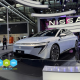 Nissan N7 Electric Sedan showcasing sleek design at Guangzhou Auto Show