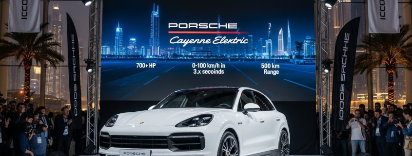 Porsche Cayenne Electric Debut in Dubai – First Look at Volvo-Infused EV SUV