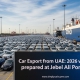 Car Export from UAE 2026 vehicles prepared at Jebel Ali Port