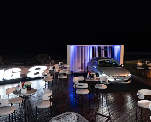 MG 8 PHEV UAE Review 2026 hybrid sedan on UAE highway