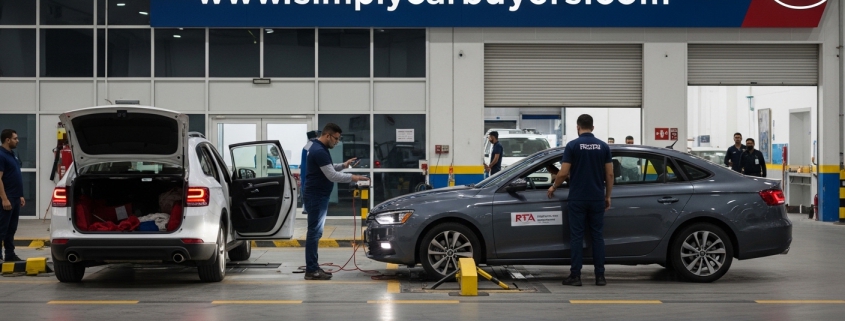 Car Inspection in UAE 2026 vehicle testing at RTA center in Dubai